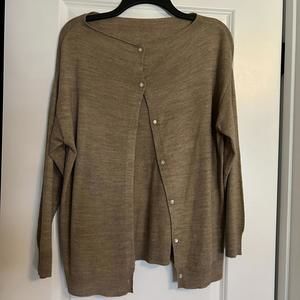 Samansa Mos2 Japan Brown Knit Cardigan Sweater Size Medium